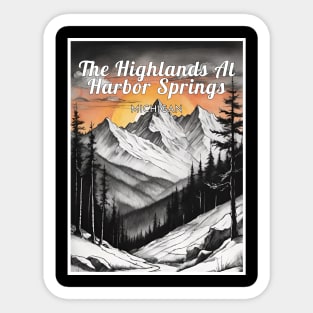 The Highlands at harbor springs ski Michigan Sticker